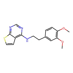 N-[2-(3,4-dimethoxyphenyl)ethyl]thieno[2,3-d]pyrimidin-4-amine structure
