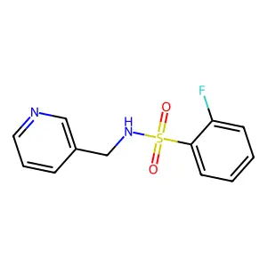 2-fluoro-N-(pyridin-3-ylmethyl)benzenesulfonamide structure