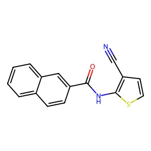 N-(3-cyanothiophen-2-yl)naphthalene-2-carboxamide structure