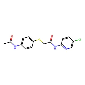 2-(4-acetamidophenyl)sulfanyl-N-(5-chloropyridin-2-yl)acetamide structure