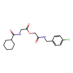 [2-[(4-Chlorophenyl)methylamino]-2-oxoethyl] 2-(cyclohexanecarbonylamino)acetate structure