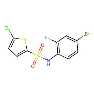 N-(4-bromo-2-fluorophenyl)-5-chlorothiophene-2-sulfonamide structure