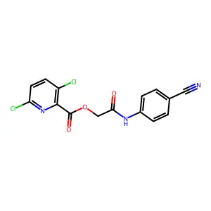 [(4-Cyanophenyl)carbamoyl]methyl 3,6-dichloropyridine-2-carboxylate structure