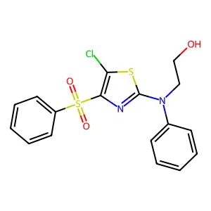 2-((5-Chloro-4-(phenylsulfonyl)thiazol-2-yl)(phenyl)amino)ethanol structure