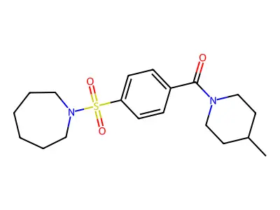 [4-(Azepan-1-ylsulfonyl)phenyl]-(4-methylpiperidin-1-yl)methanone structure