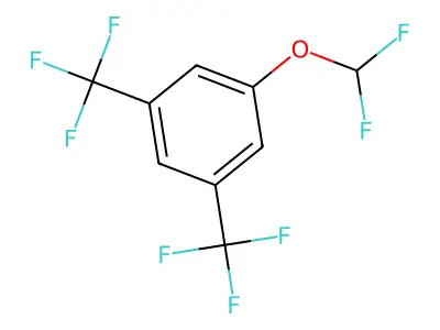 1-(Difluoromethoxy)-3,5-bis(trifluoromethyl)benzene structure