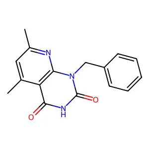 1-Benzyl-5,7-dimethylpyrido[2,3-d]pyrimidine-2,4-dione structure
