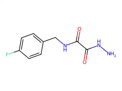 N-(4-fluorobenzyl)-2-hydrazinyl-2-oxoacetamide structure