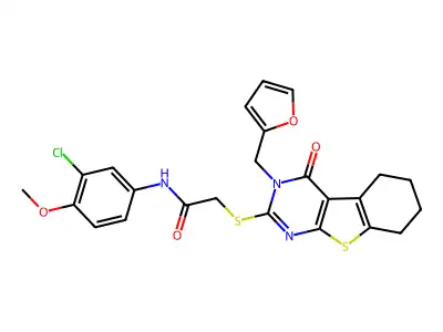 C24H22ClN3O4S2 structure