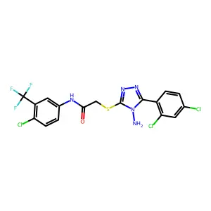 C17H11Cl3F3N5OS structure