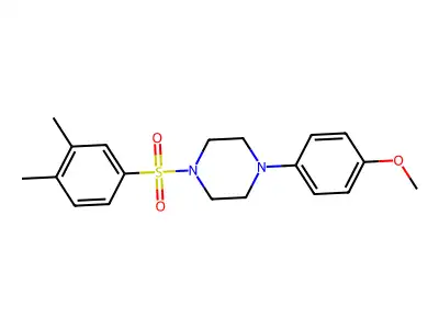 1-(3,4-Dimethylphenyl)sulfonyl-4-(4-methoxyphenyl)piperazine structure