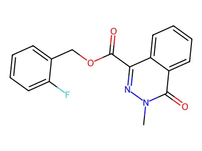 (2-Fluorophenyl)methyl 3-methyl-4-oxophthalazine-1-carboxylate structure