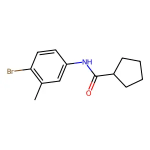 N-(4-bromo-3-methylphenyl)cyclopentanecarboxamide structure