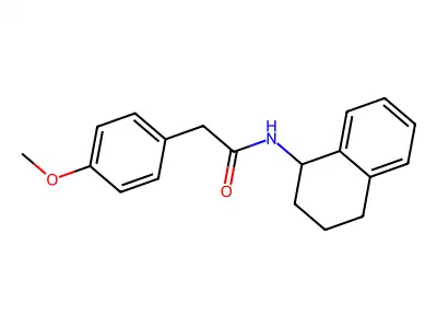 2-(4-methoxyphenyl)-N-(1,2,3,4-tetrahydronaphthalen-1-yl)acetamide structure