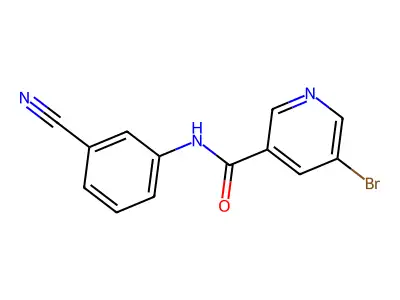 5-Bromo-N-(3-cyanophenyl)nicotinamide structure