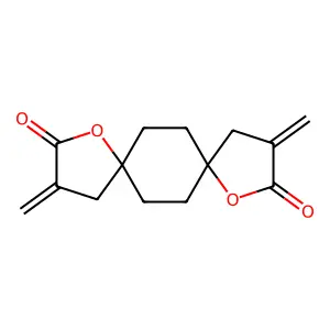 3,11-Dimethylidene-1,9-dioxadispiro[4.2.4~8~.2~5~]tetradecane-2,10-dione structure