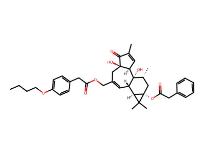 12-Deoxyphorbol-13-phenylacetate-20-(4-butoxyphenylacetate) structure