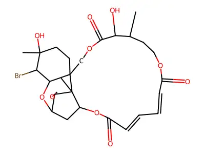 Verrucarin A 9.10-bromohydrin structure