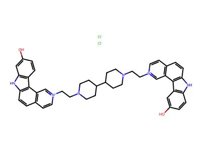 C44H46N6O2.2Cl structure