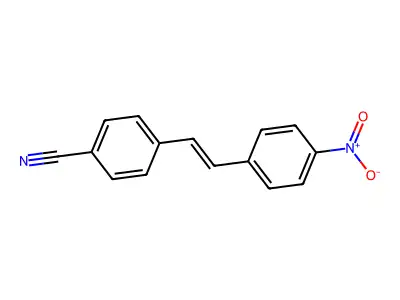 4-[2-(4-硝基苯基)乙烯基]苯甲腈 structure