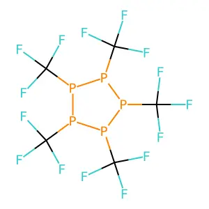Pentaphospholane, pentakis(trifluoromethyl)- structure
