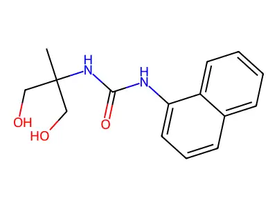 N-[2-hydroxy-1-(hydroxymethyl)-1-methylethyl]-N'-(1-naphthyl)urea structure