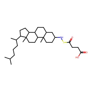 Butanoic acid, 4-(((3alpha,5alpha)-cholestan-3-yl)amino)mercapto-4-oxo- structure