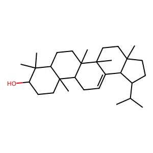 Lup-12-en-3-ol, (3beta,18beta,19beta)- structure