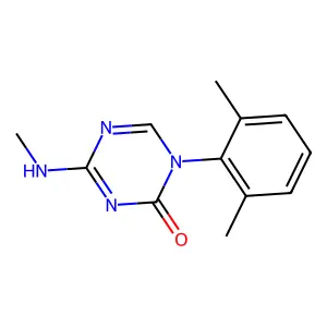 1,3,5-Triazin-2(1H)-one, 1-(2,6-dimethylphenyl)-4-(methylamino)- structure