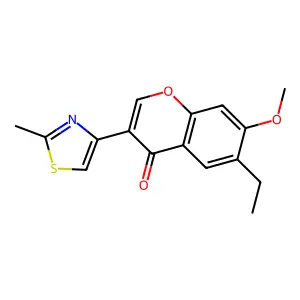 Chromone, 6-ethyl-7-methoxy-3-(2-methyl-4-thiazolyl)- structure