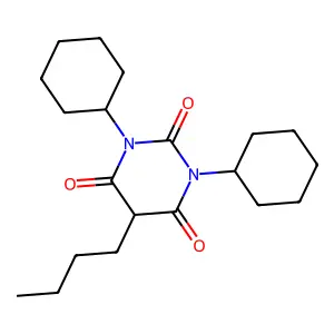 5-丁基-1,3-二环己基巴比妥酸 structure
