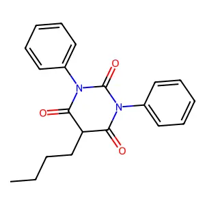 5-丁基-1,3-二苯基巴比妥酸 structure