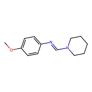 Methanimine, 1-(1-piperidinyl), N-(4-methoxyphenyl) structure