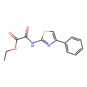 Ethyl 2-oxo-2-((4-phenyl-2-thiazolyl)amino)acetate structure