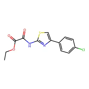 Acetic acid, ((4-(4-chlorophenyl)-2-thiazolyl)amino)oxo-, ethyl ester structure