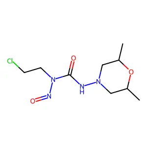 N-(2-Chloroethyl)-N'-(2,6-dimethylmorpholin-4-yl)-N-nitrosourea structure