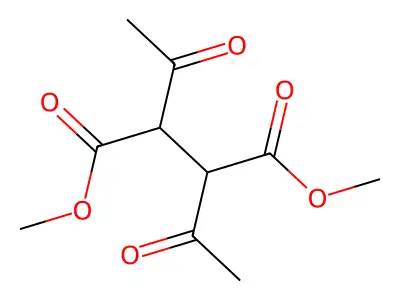 Dimethyl 2,3-diacetylsuccinate structure