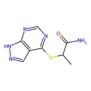 2-[(1H-Pyrazolo[3,4-d]pyrimidin-4-yl)sulfanyl]propanamide structure