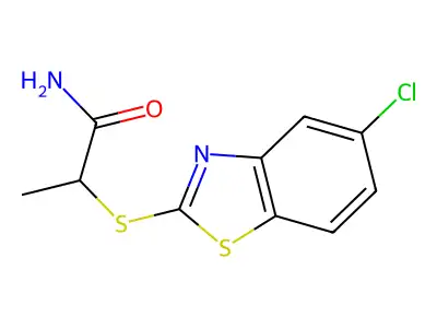2-[(5-Chloro-1,3-benzothiazol-2-yl)sulfanyl]propanamide structure