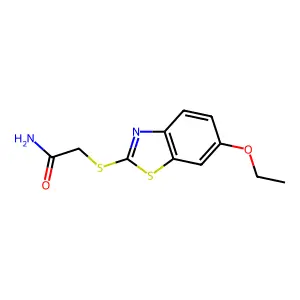 2-[(6-Ethoxy-1,3-benzothiazol-2-yl)sulfanyl]acetamide structure