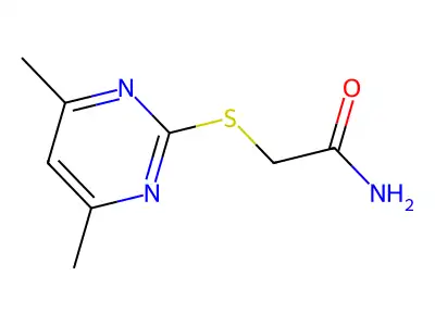 2-(4,6-Dimethylpyrimidin-2-yl)sulfanylacetamide structure
