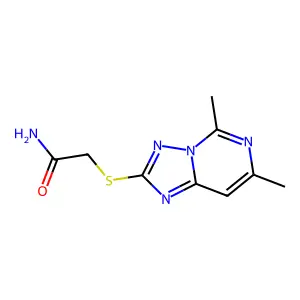 2-[(5,7-Dimethyl[1,2,4]triazolo[1,5-c]pyrimidin-2-yl)sulfanyl]acetamide structure