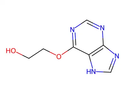 2-(7H-purin-6-yloxy)ethanol structure