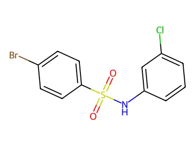 4-bromo-N-(3-chlorophenyl)benzenesulfonamide structure