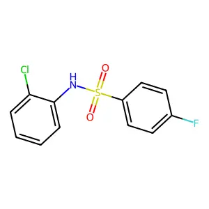 N-(2-chlorophenyl)-4-fluorobenzenesulfonamide structure