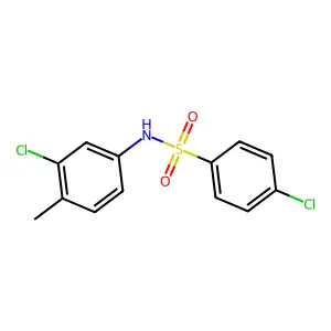 4-chloro-N-(3-chloro-4-methylphenyl)benzenesulfonamide structure