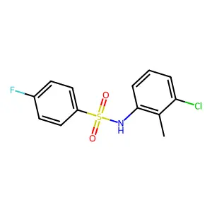 N-(3-chloro-2-methylphenyl)-4-fluorobenzenesulfonamide structure