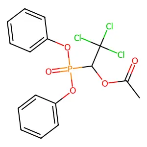 Phosphonic acid, (1-(acetyloxy)-2,2,2-trichloroethyl)-, diphenyl ester structure