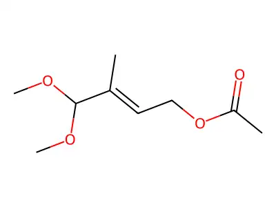 4,4-Dimethoxy-3-methyl-crotyl acetate structure