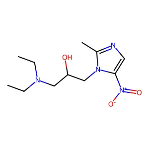 alpha-((Diethylamino)methyl)-2-methyl-5-nitro-1H-imidazole-1-ethanol structure